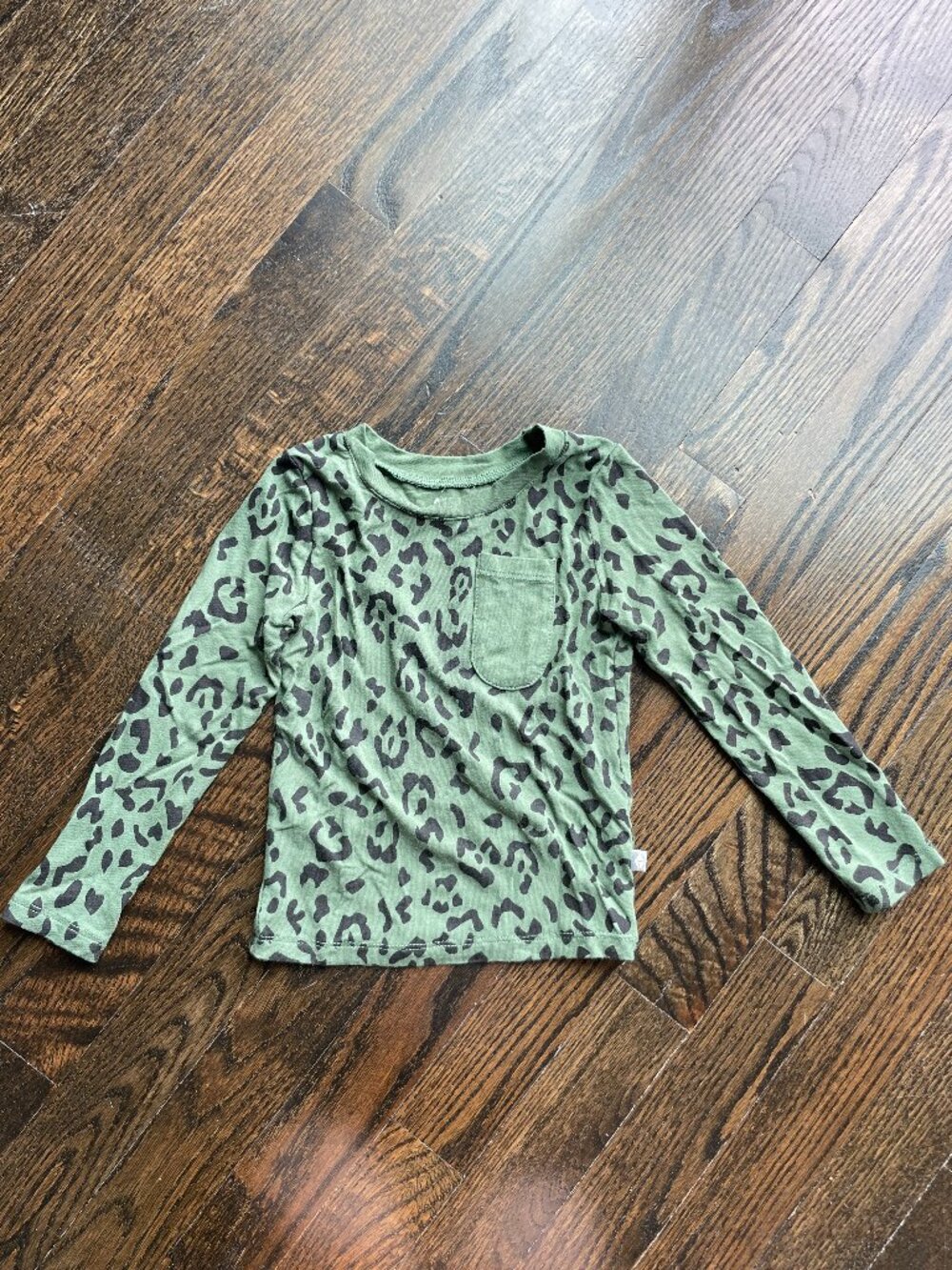 Kyte BABY Long Sleeve Toddler Crew Neck Tee in Hunter Leopard - 18-24months